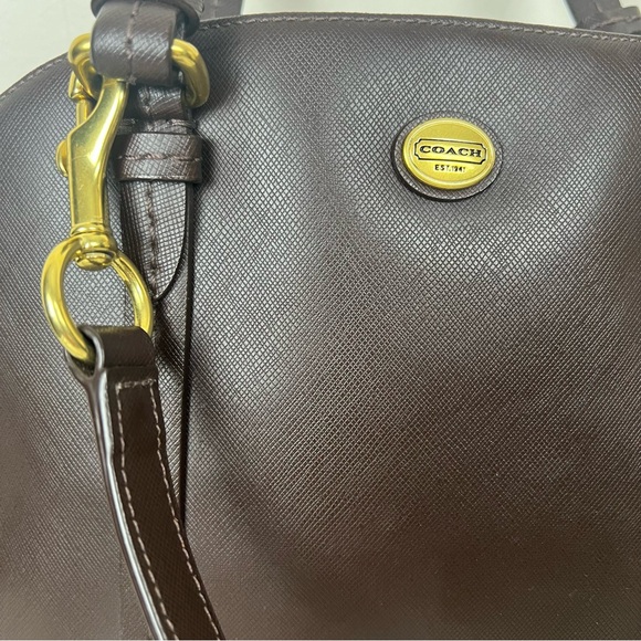 Coach Peyton Cora Domed Satchel Mahogany Brown F25671 - Picture 5 of 14